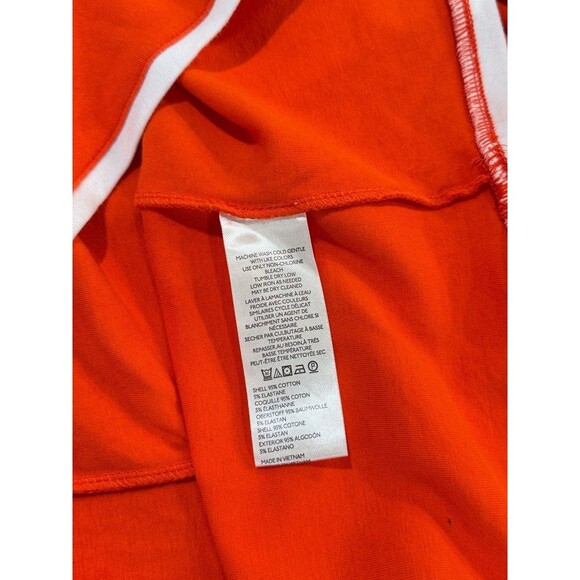 Anthropologie Maeve Womens Top Orange Cropped Mock Neck Sleeveless Blouse Medium - Picture 8 of 9